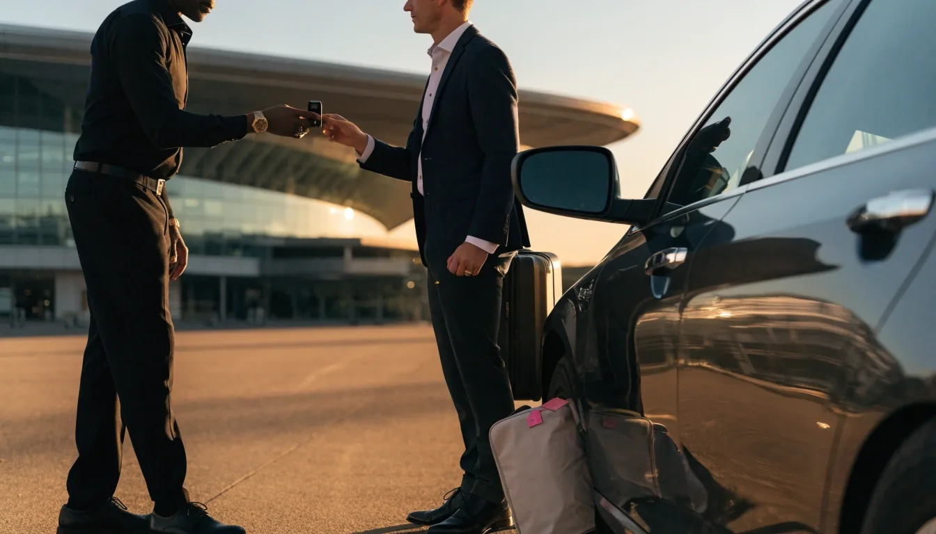 Valet key handover at domestic terminal